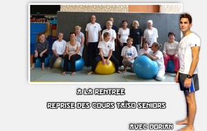 COURS TAÏSO SENIORS A LA RENTREE