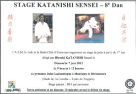 STAGE JUDO - Sensei Hiroshi KATANISHI