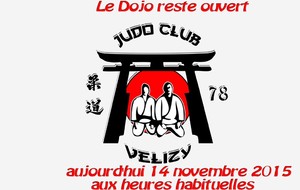 LE DOJO RESTE OUVERT