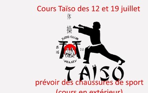 Cours Taïso du 12 et du 19 juillet 2017