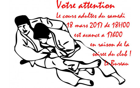 Cours adultes du samedi 18 mars 2017